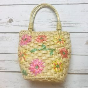 Charter Club Floral Woven Basket Purse